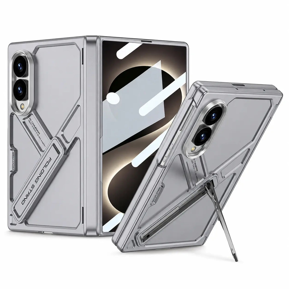 Armor Stand Case with Glass for Samsung Galaxy Z Fold 8 / 7 / 6