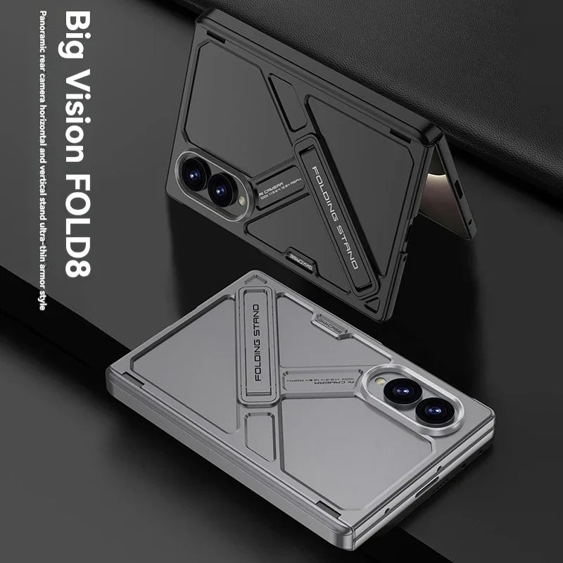 Armor Stand Case with Glass for Samsung Galaxy Z Fold 8 / 7 / 6