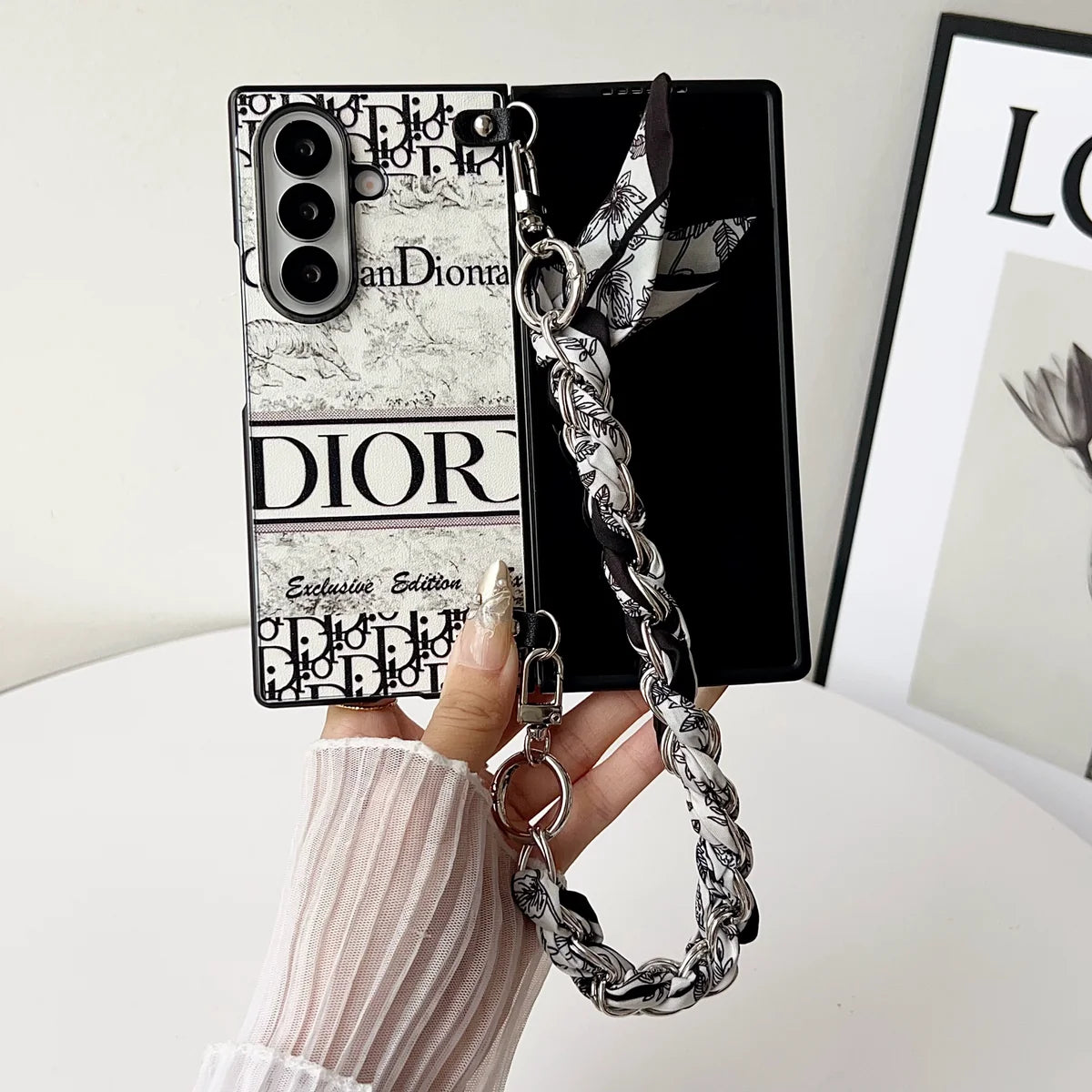 Luxury Monogram Strap Case for Samsung Z Fold 7 & 6