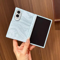 Trendy leather-textured PU leather phone case with built-in large central magnet and integrated screen protector for Samsung Z Fold 8 7 6