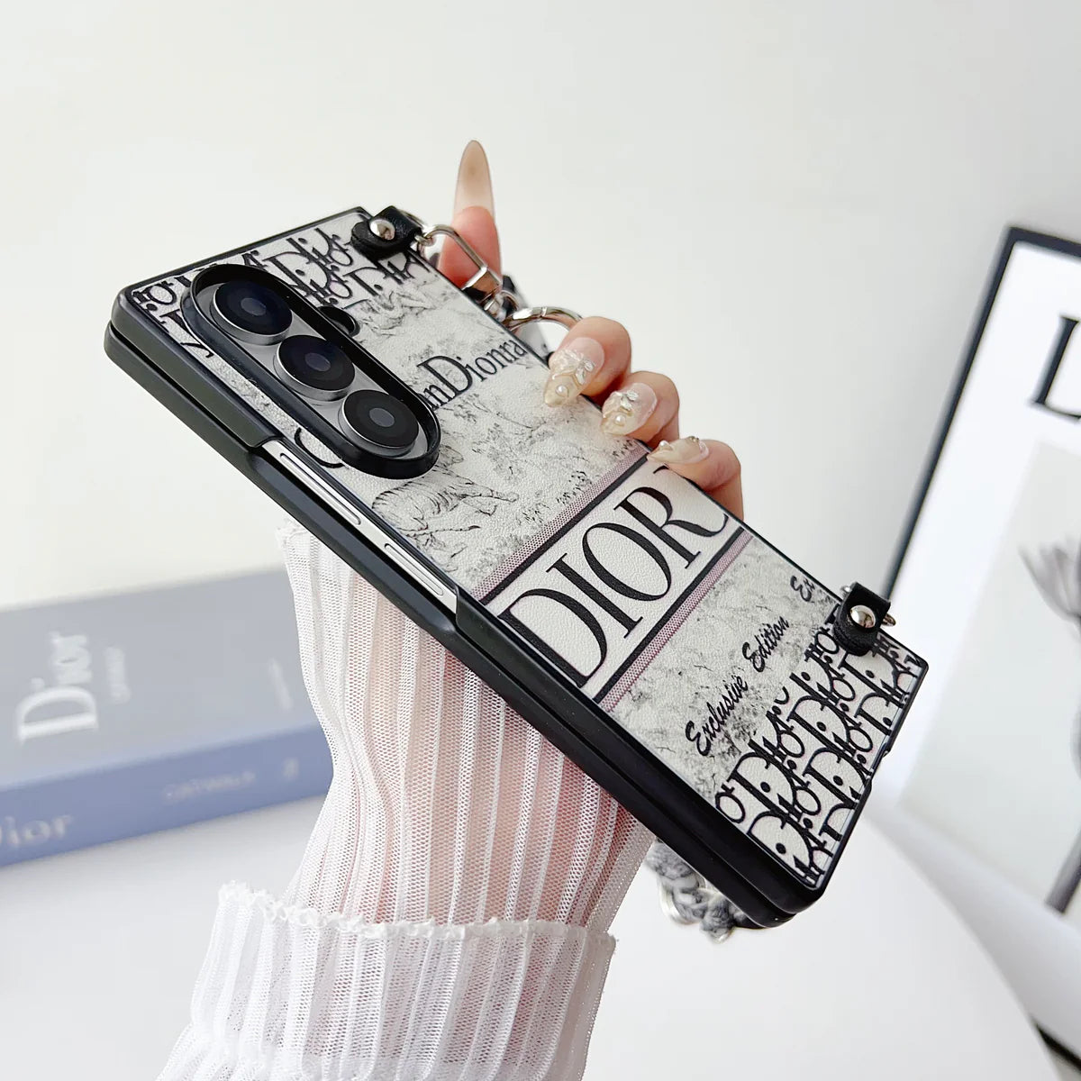 Luxury Monogram Strap Case for Samsung Z Fold 7 & 6