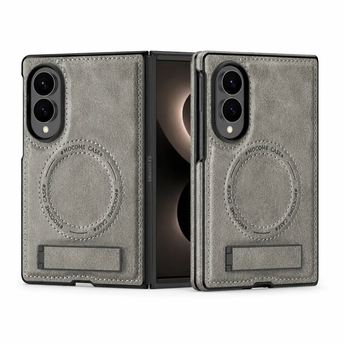 Magnetic Leather Kickstand Case For Galaxy Z Fold 8