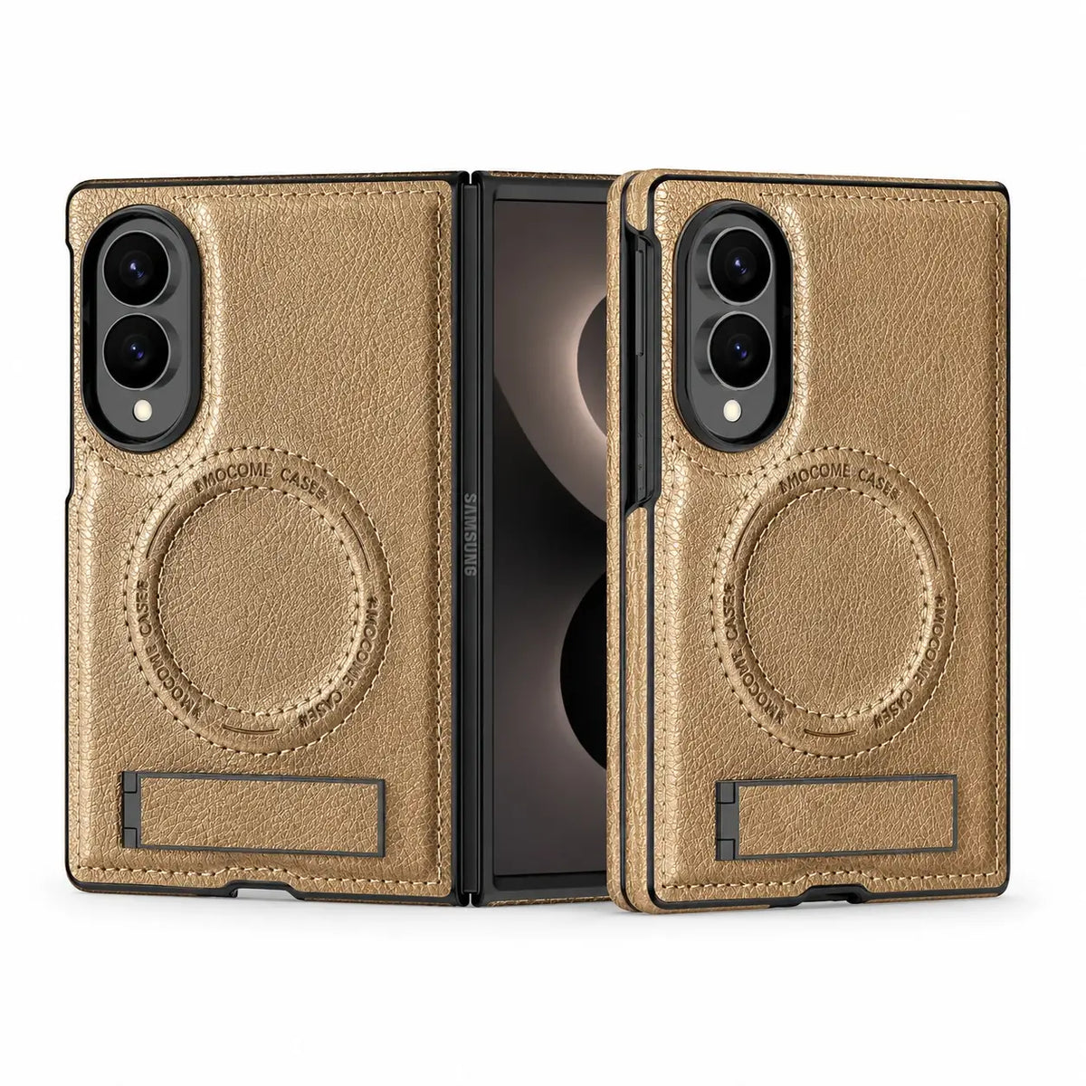 Magnetic Leather Kickstand Case For Galaxy Z Fold 8