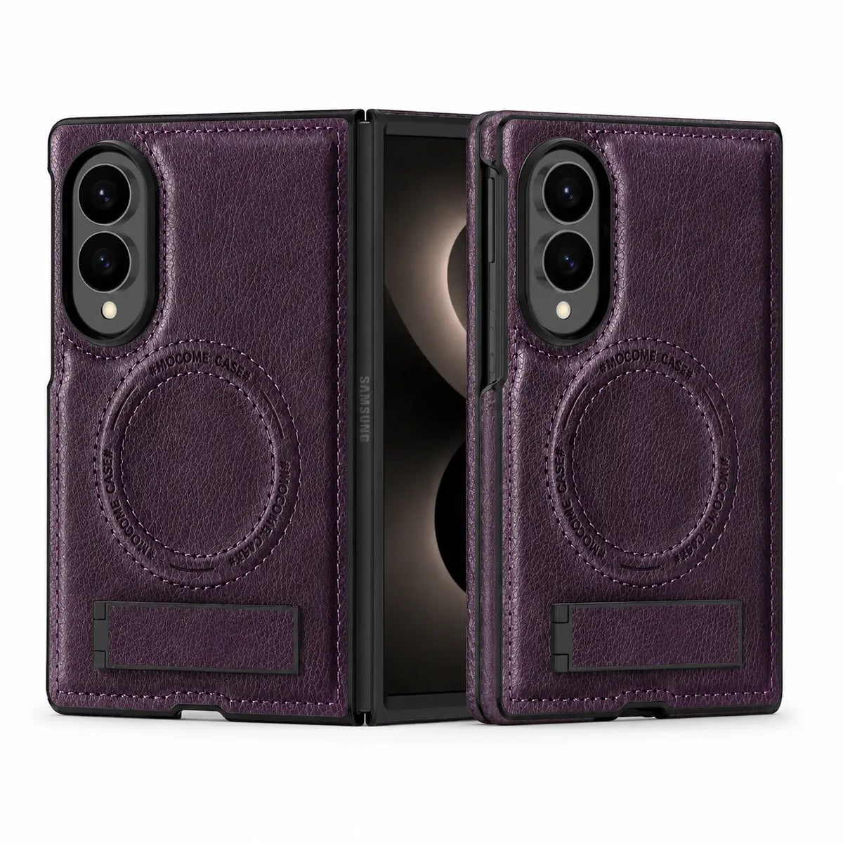 Magnetic Leather Kickstand Case For Galaxy Z Fold 8