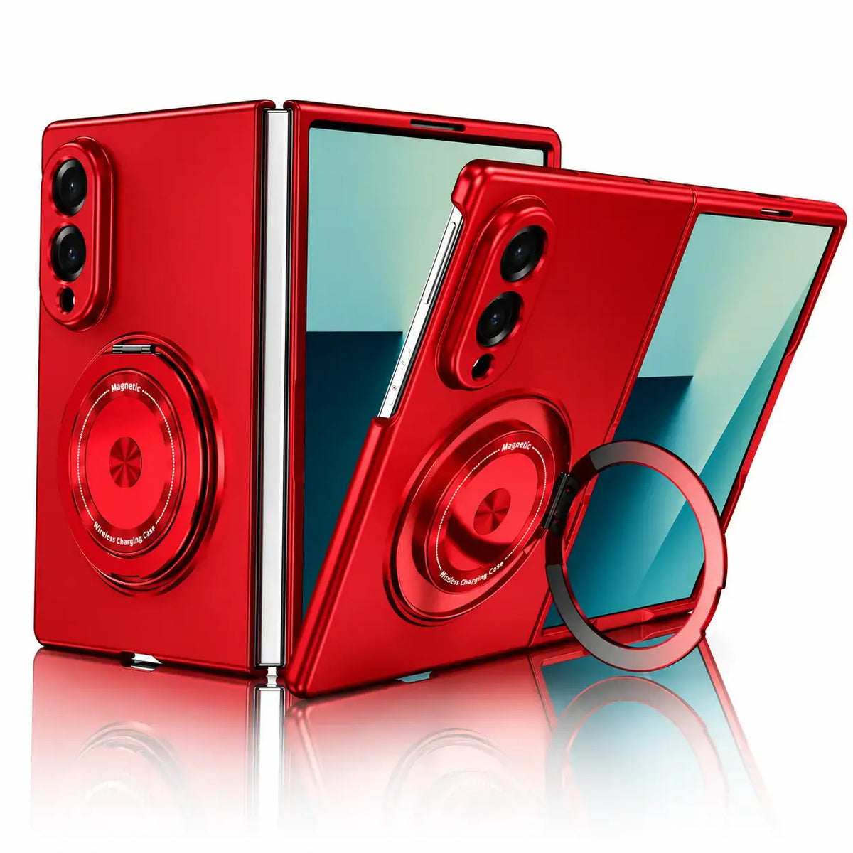 Magnetic Ring Stand Armor Case for Samsung Galaxy Z Fold 8 / 7 / 6