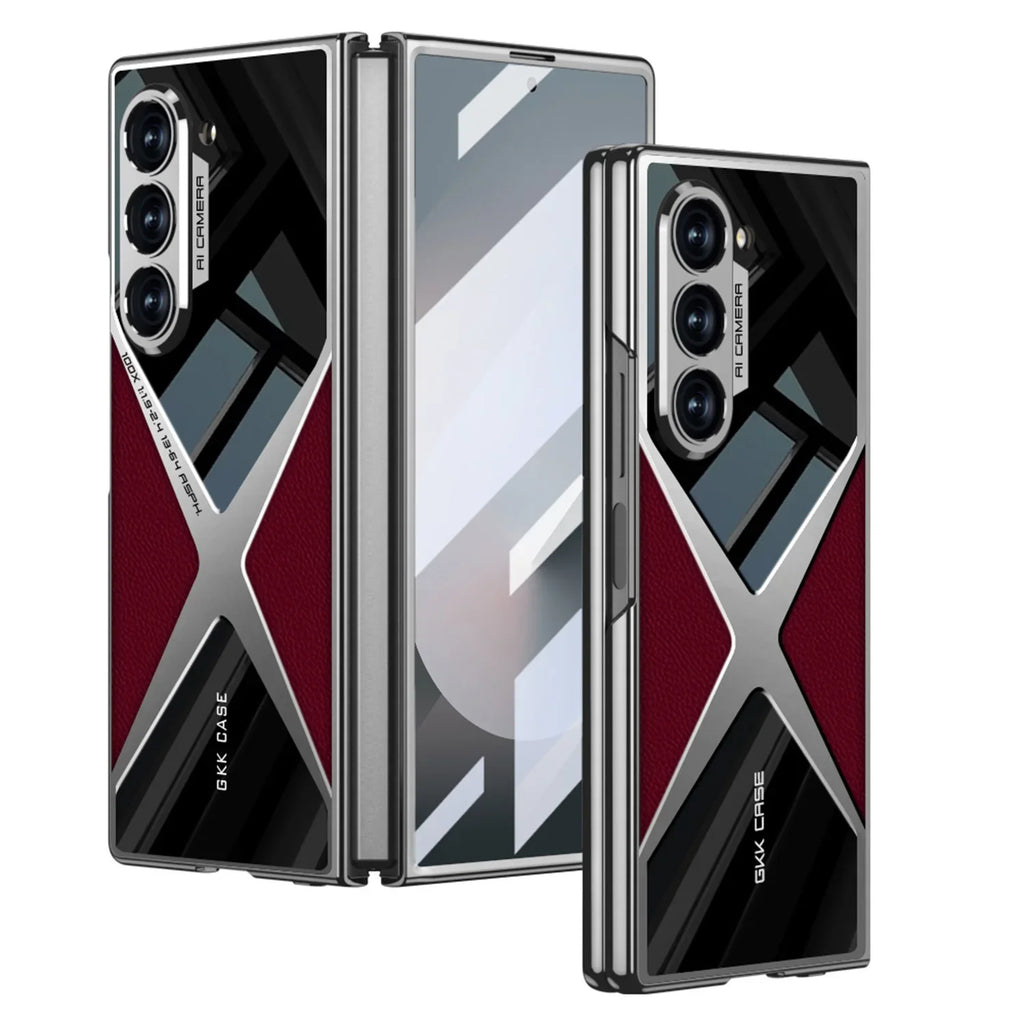 Luxury Leather Case with Camera Protection For Samsung Galaxy Z Fold 6