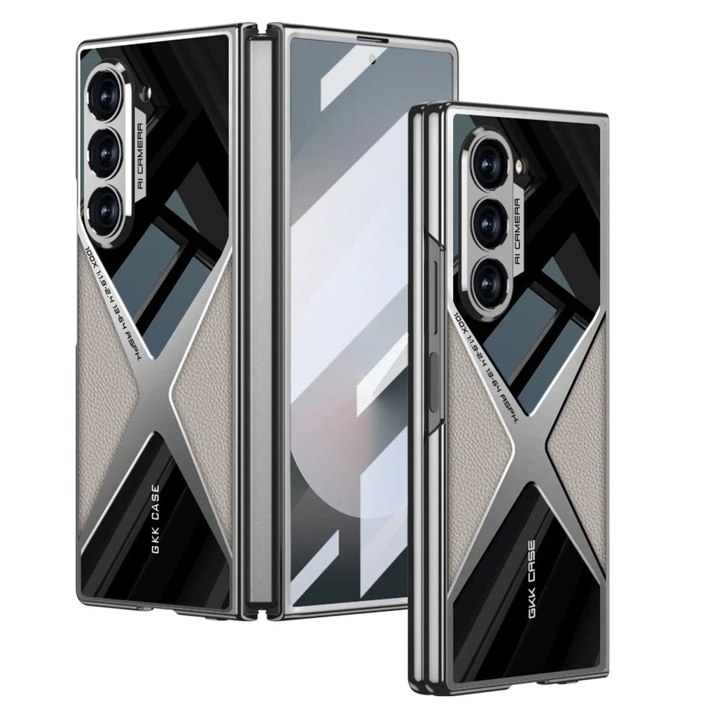 Luxury Leather Case with Camera Protection For Samsung Galaxy Z Fold 6