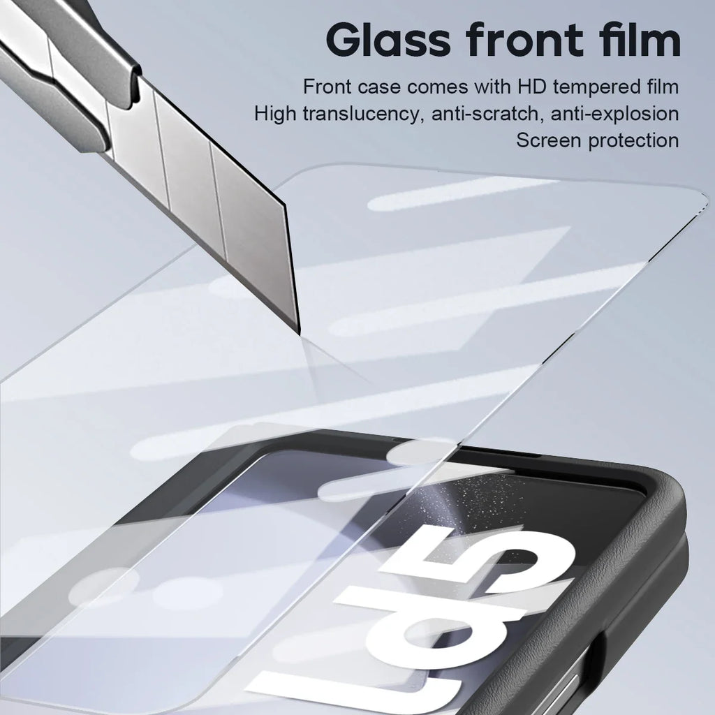 Leather Case With Touch Pen & Kickstand for Samsung Galaxy Z Fold 5