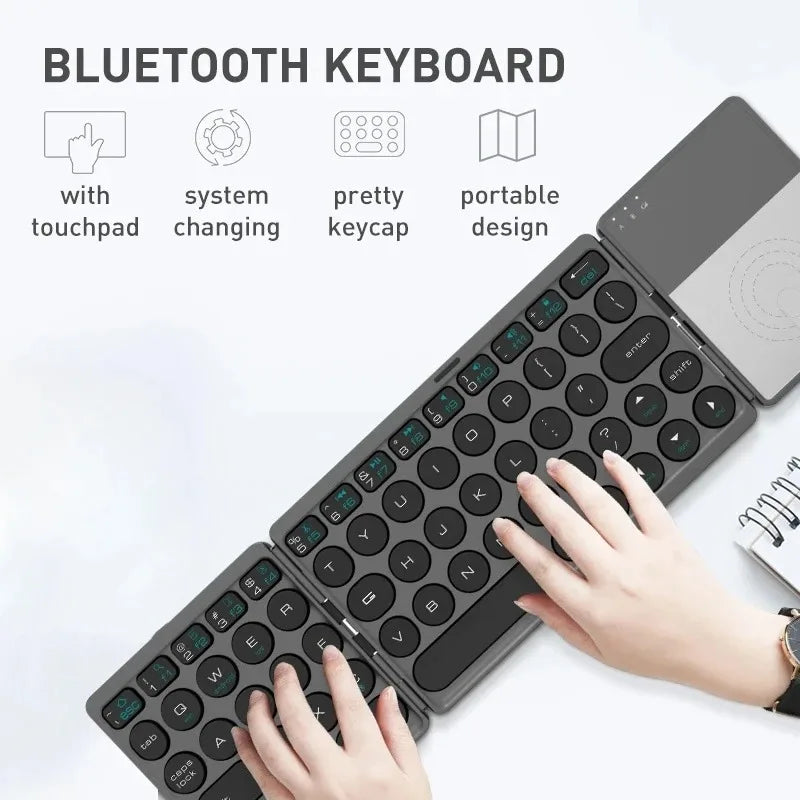 Foldable Bluetooth Keyboard with Trackpad