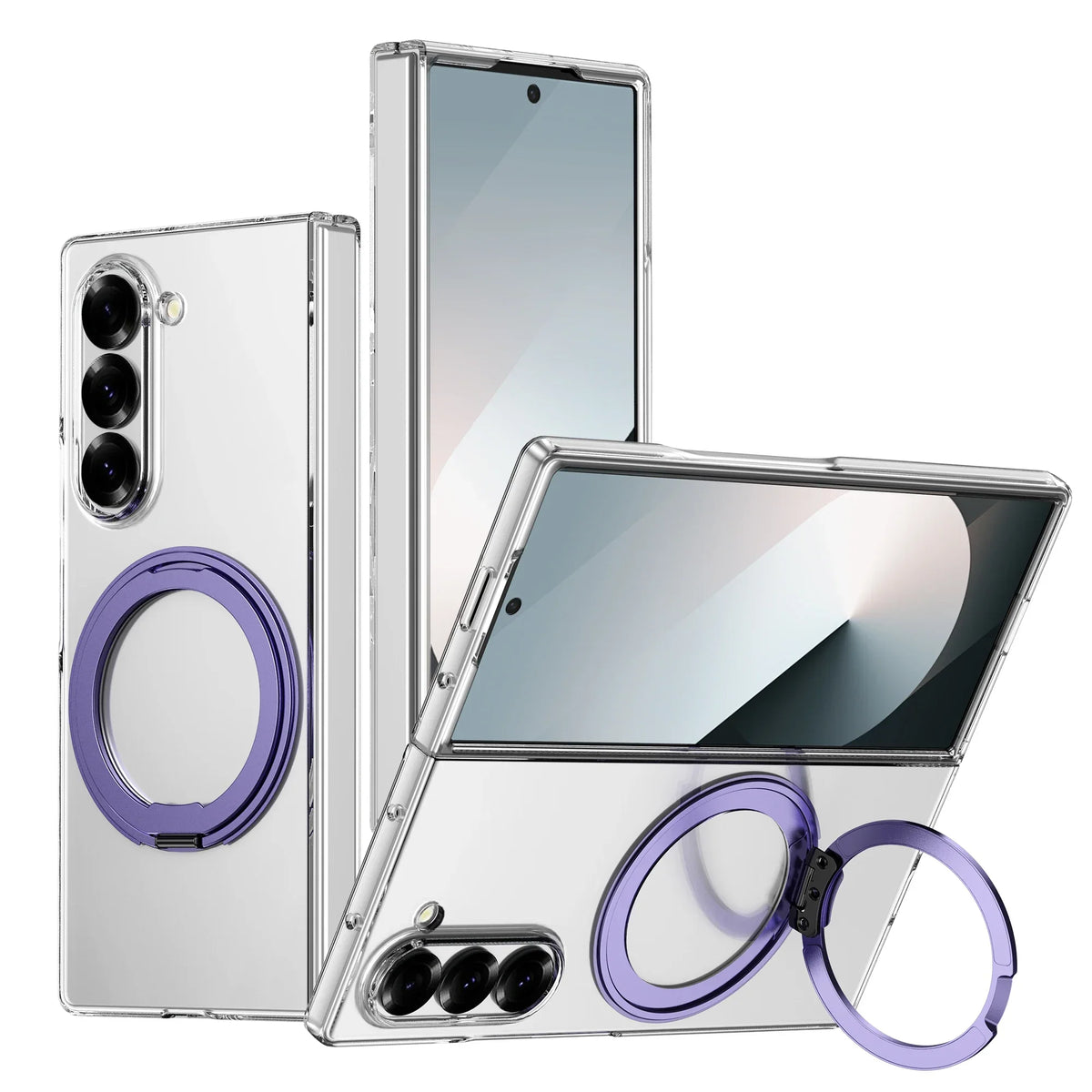Clear Case with 360° Rotating Kickstand