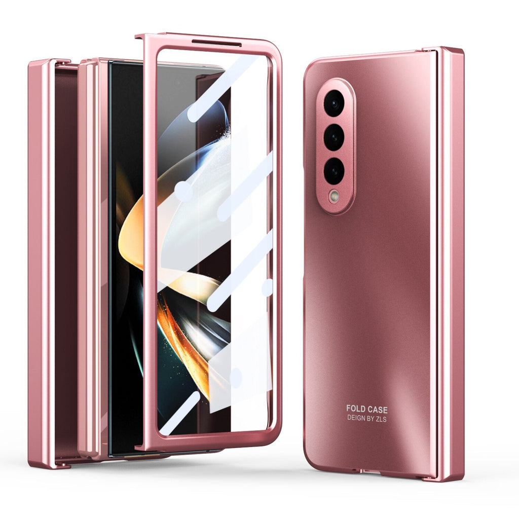 Shockproof Plating Hinge Case for Samsung Galaxy Z Fold 4