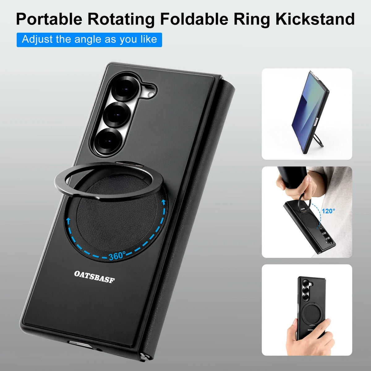 Full Protection Magnetic Ring Stand For Z Fold 7