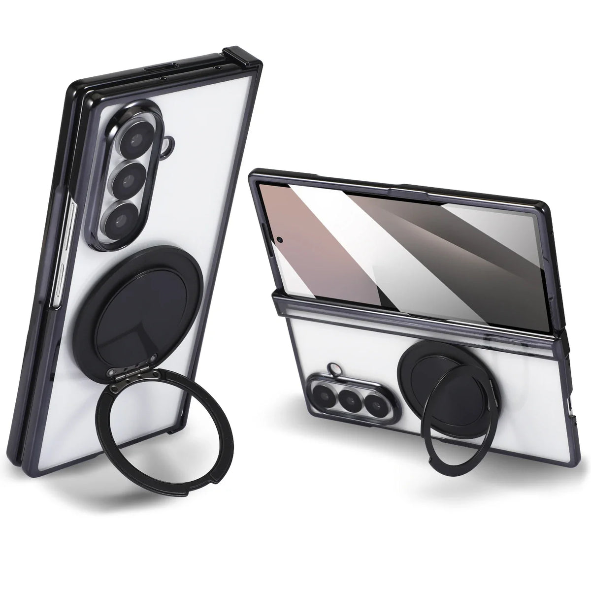 Transparent Magnetic Ring Stand Case