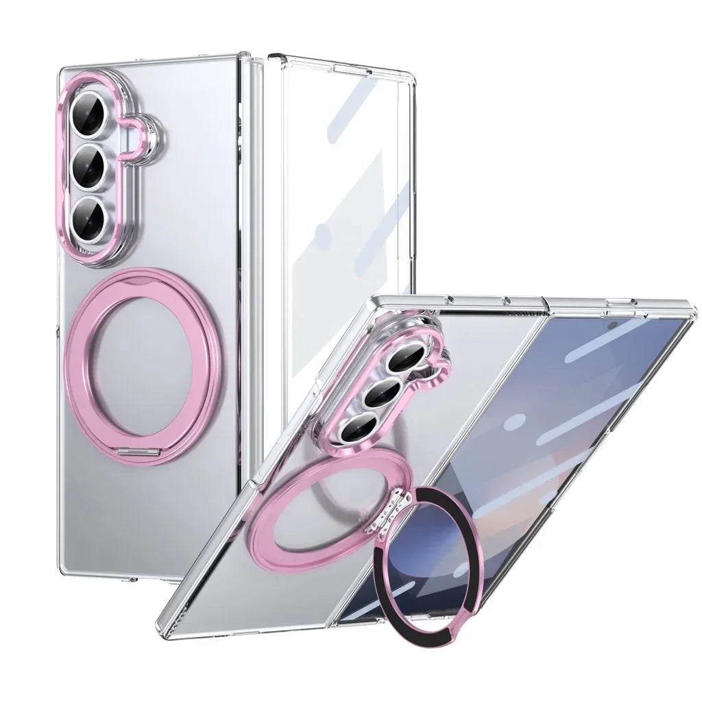 Clear Magnetic Case with Ring Stand