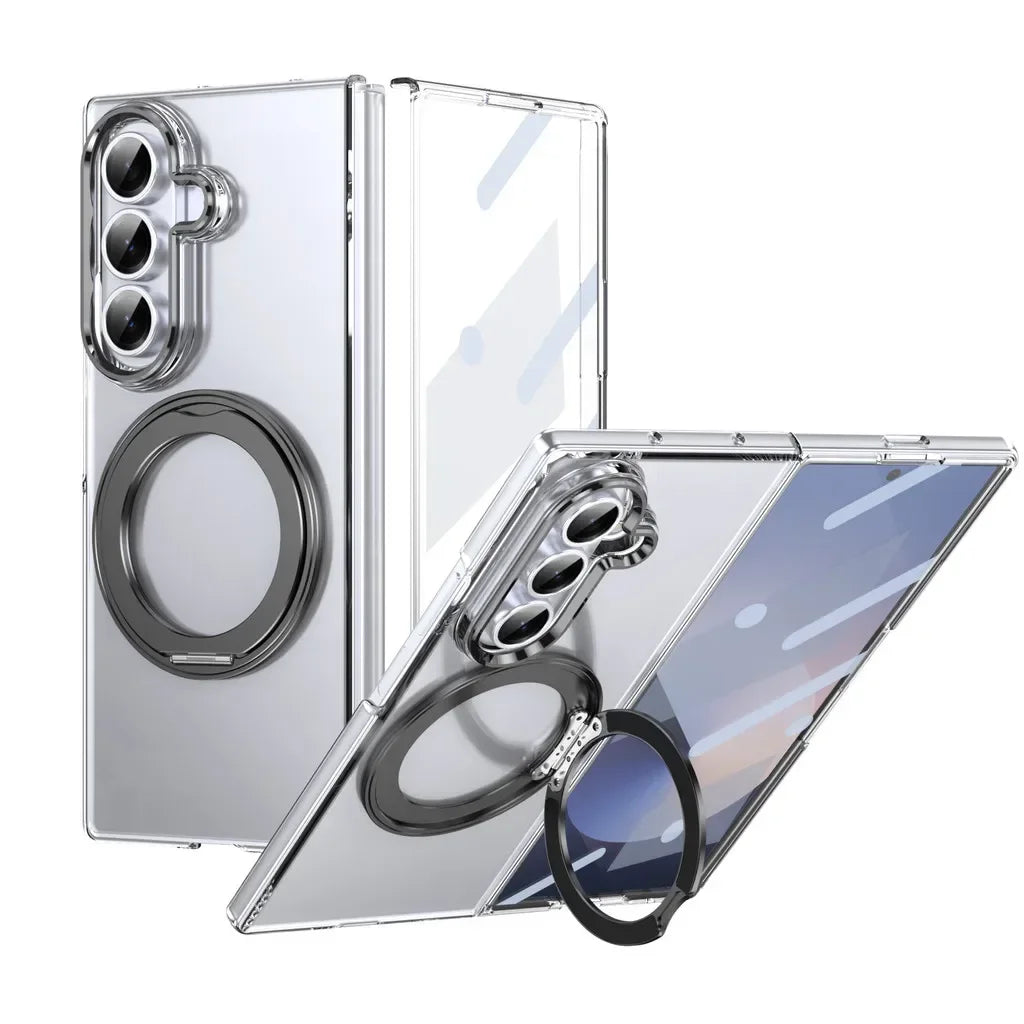 Clear Magnetic Case with Ring Stand