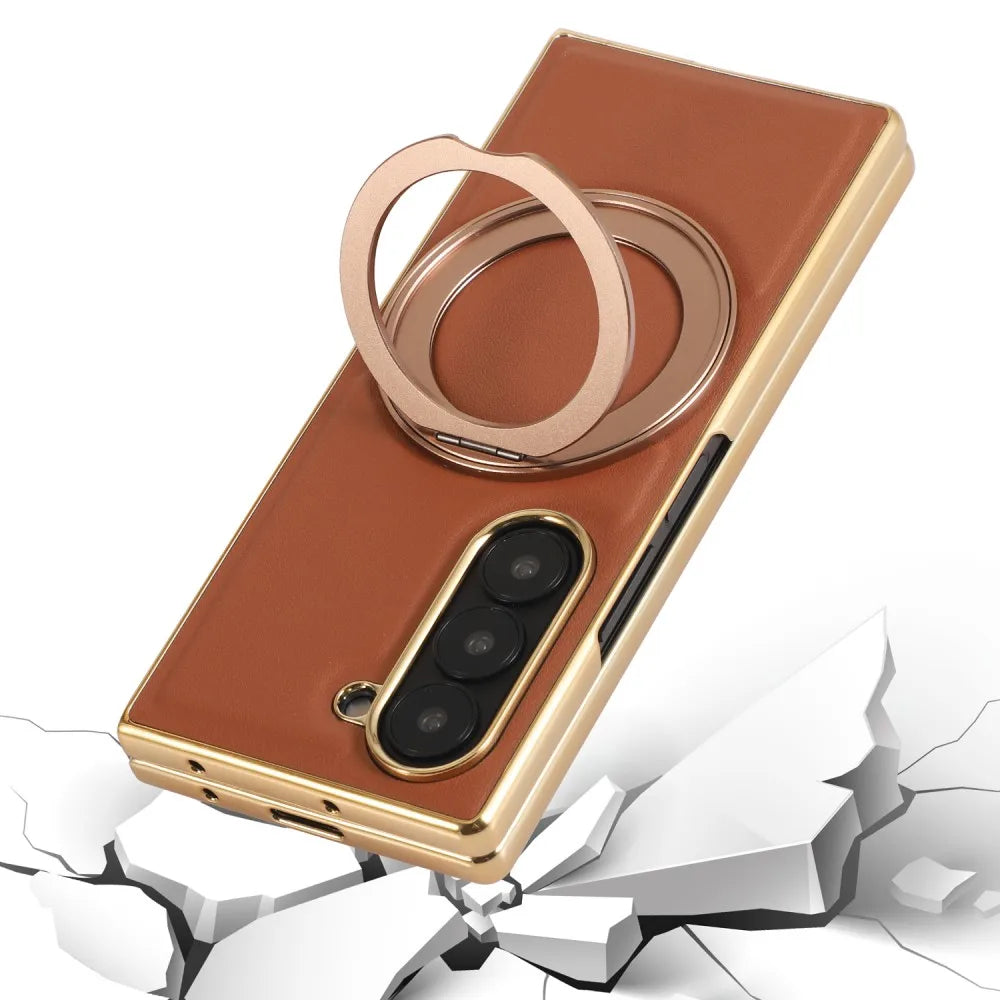 Luxury Leather Ring Case with Stand