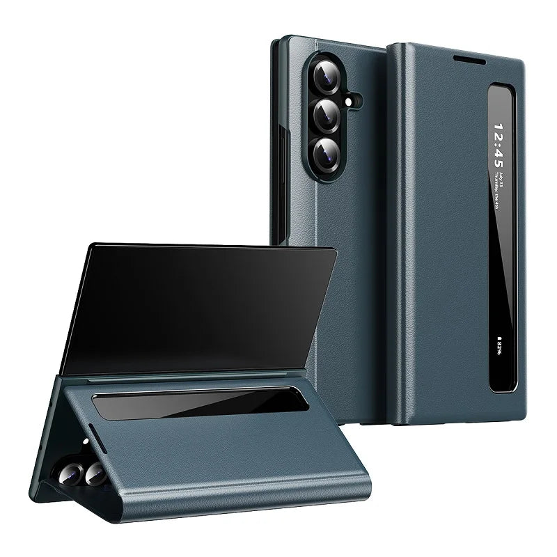 Leather Smart Case For Galaxy Z Fold