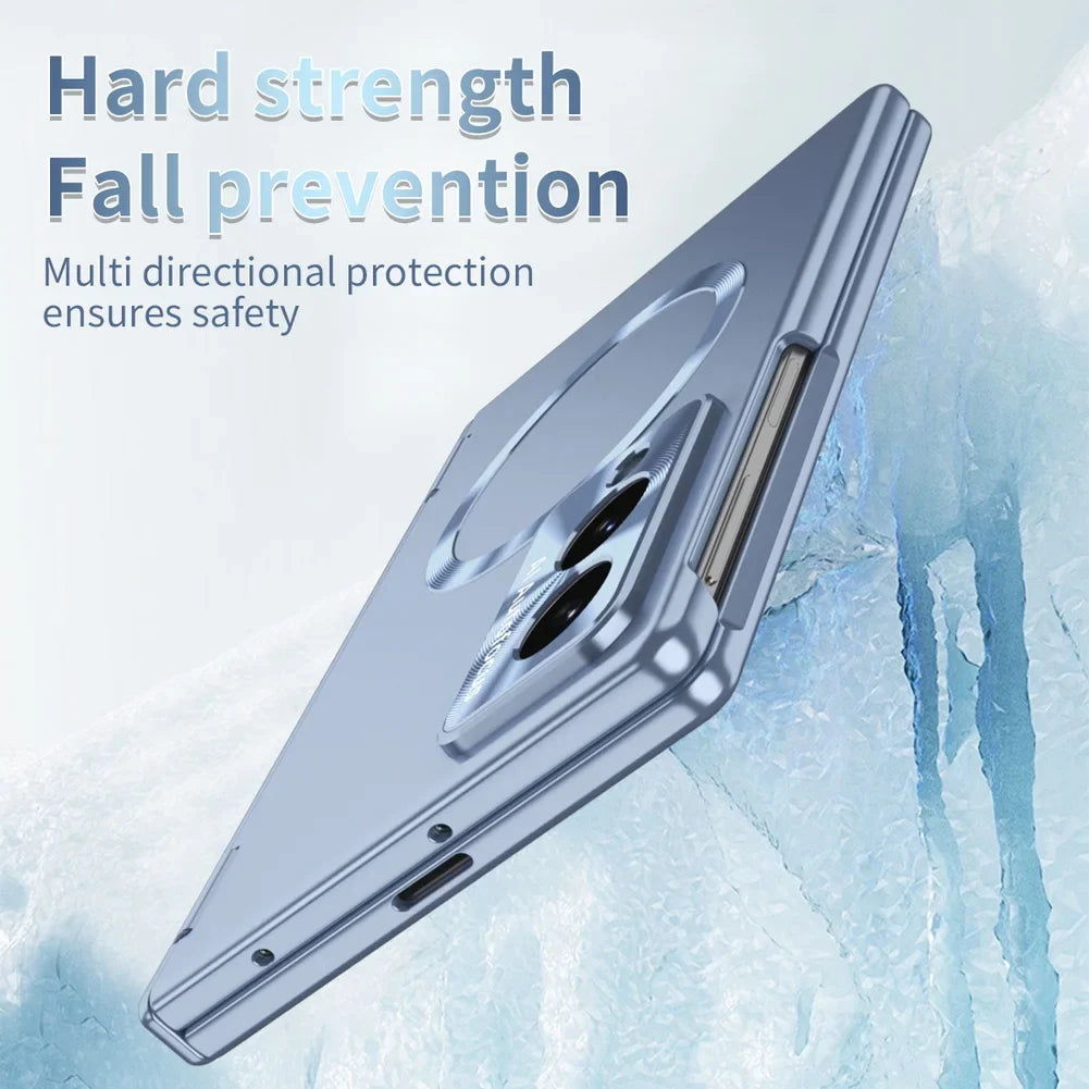 Magnetic Hinge Case with Glass & Stylus For Galaxy Z Fold Series