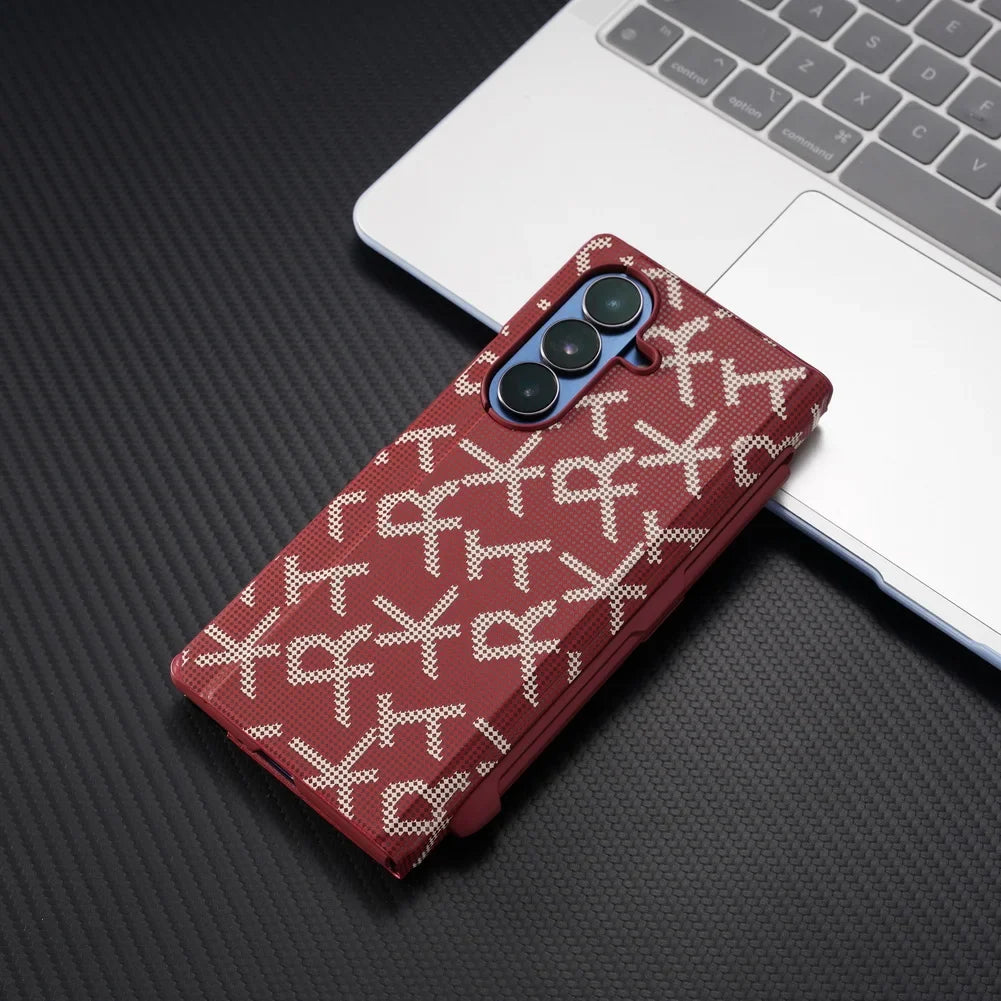 Leather Stand Case with Pen For Galaxy Z Fold