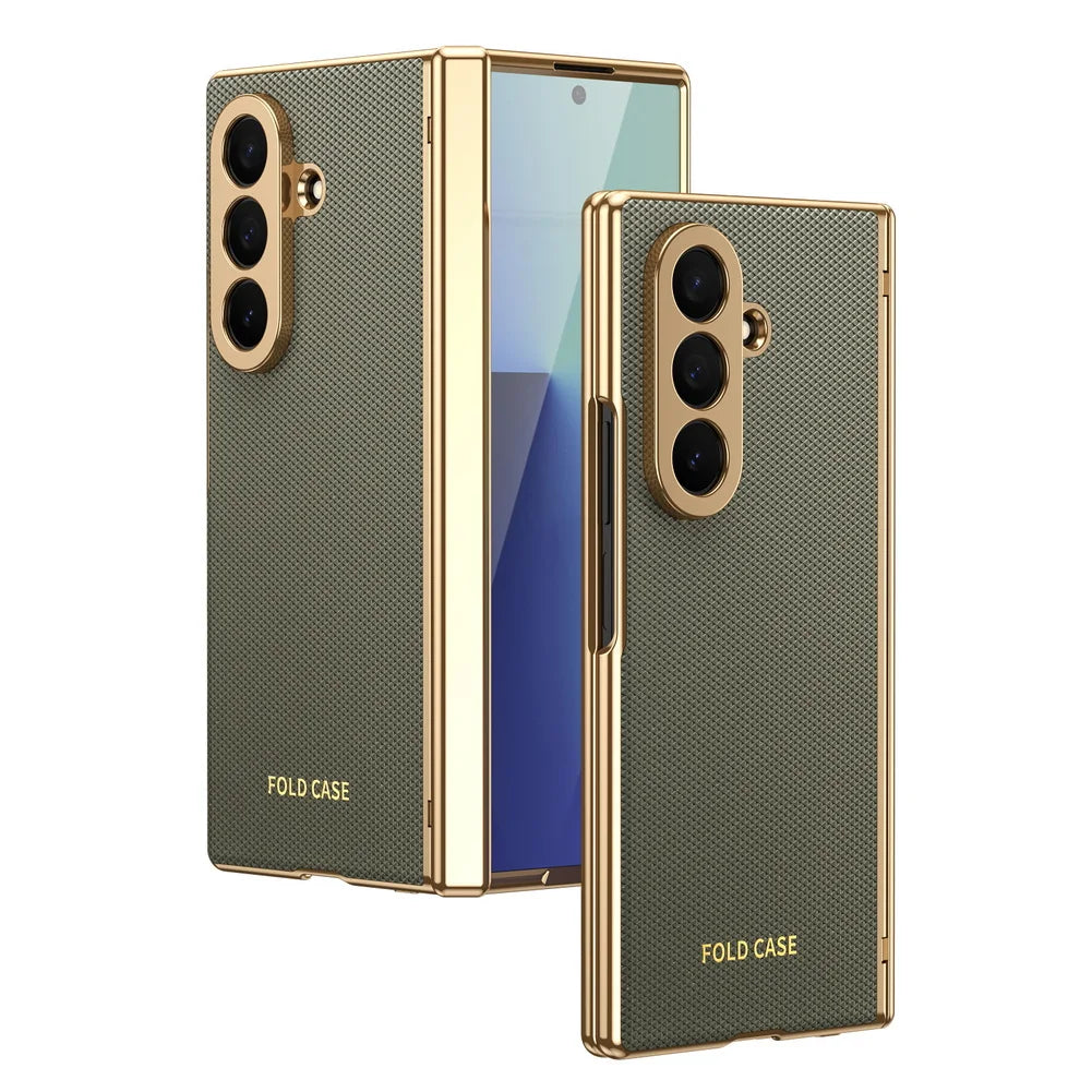 Diamond Leather Hinge Case For Z Fold Series