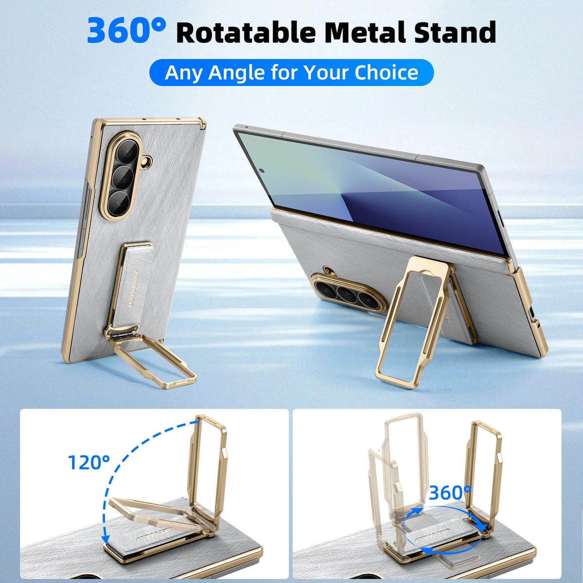 Strap Stand Leather Case for Z Fold 7