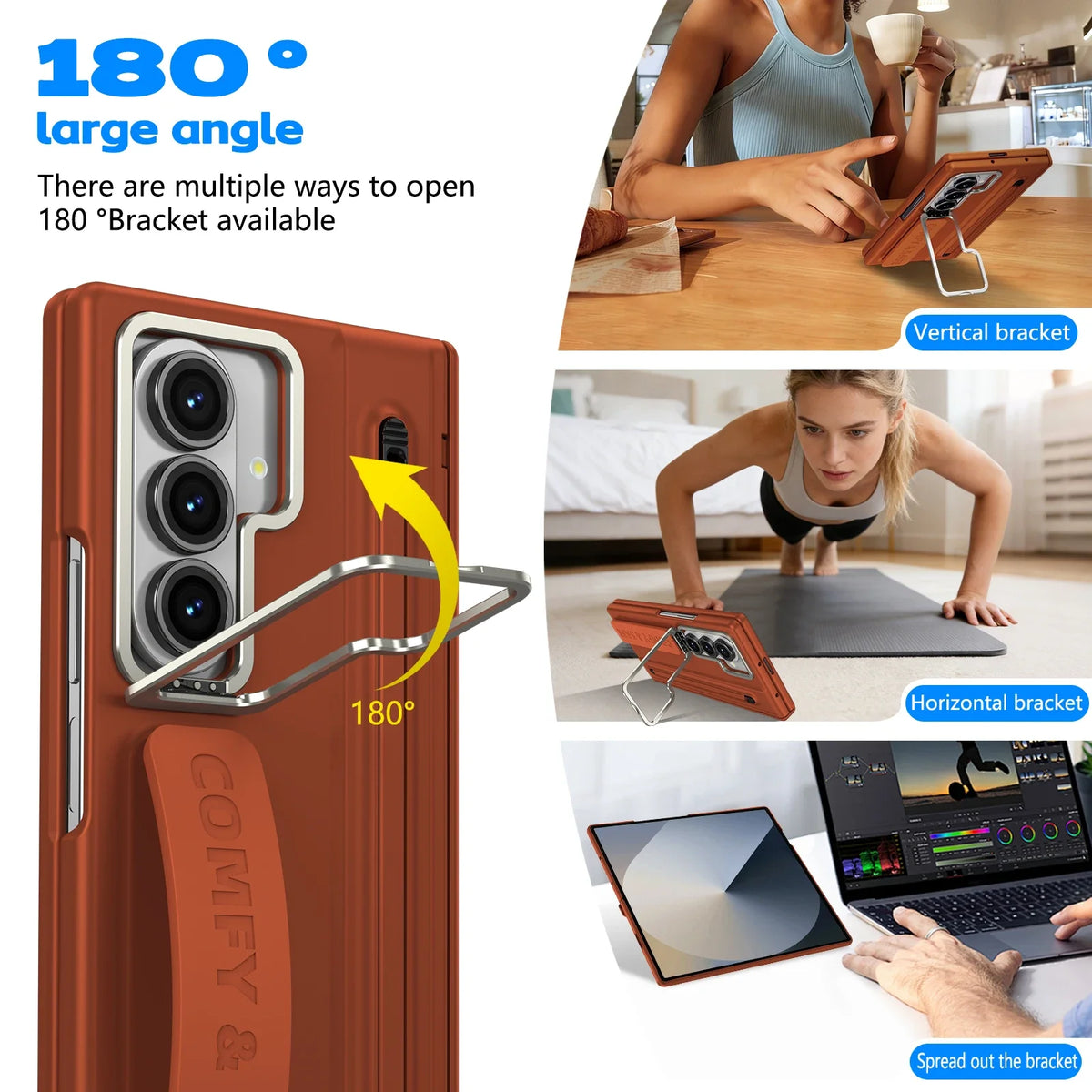Multi-Angle Stand Case with Pen For Galaxy Z Fold 8