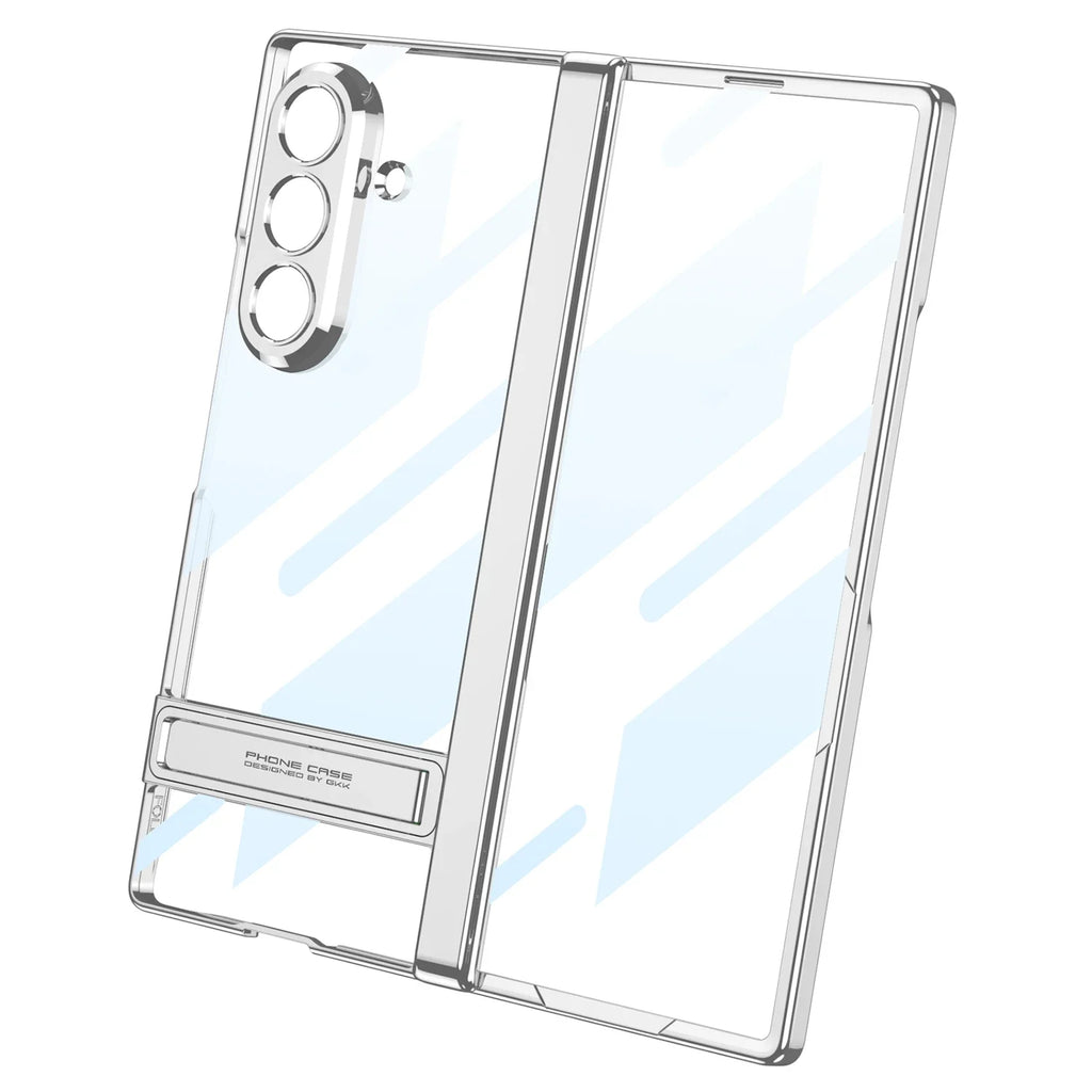 Clear Kickstand Armor Case with Hinge Protection