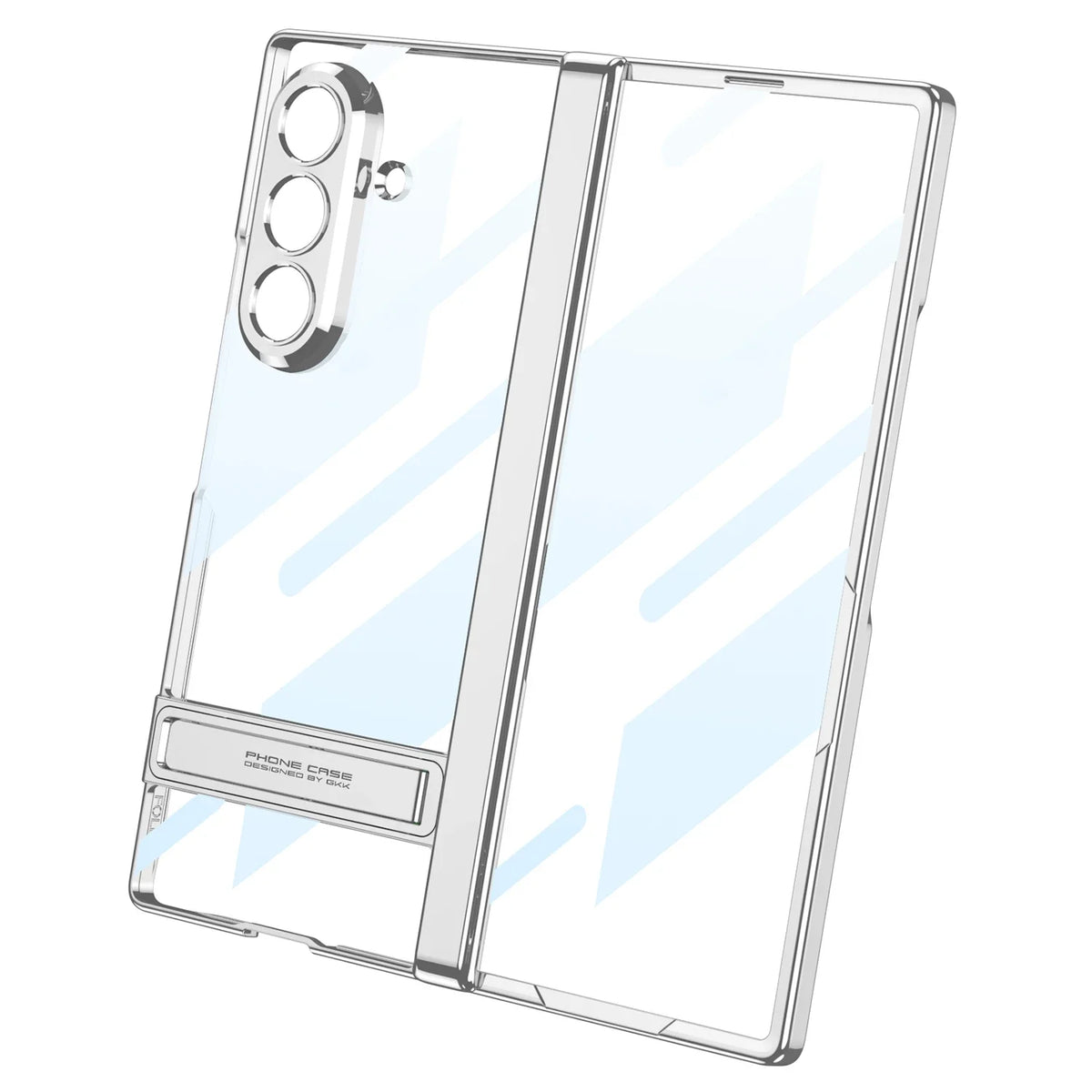 Clear Kickstand Armor Case with Hinge Protection