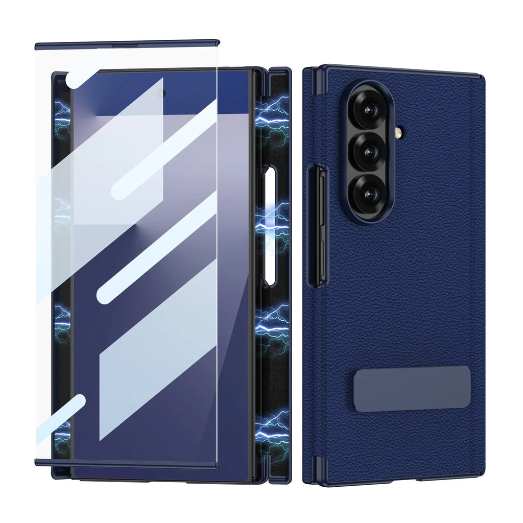 Leather Stand Case With Hinge Protection for Galaxy Z TriFold