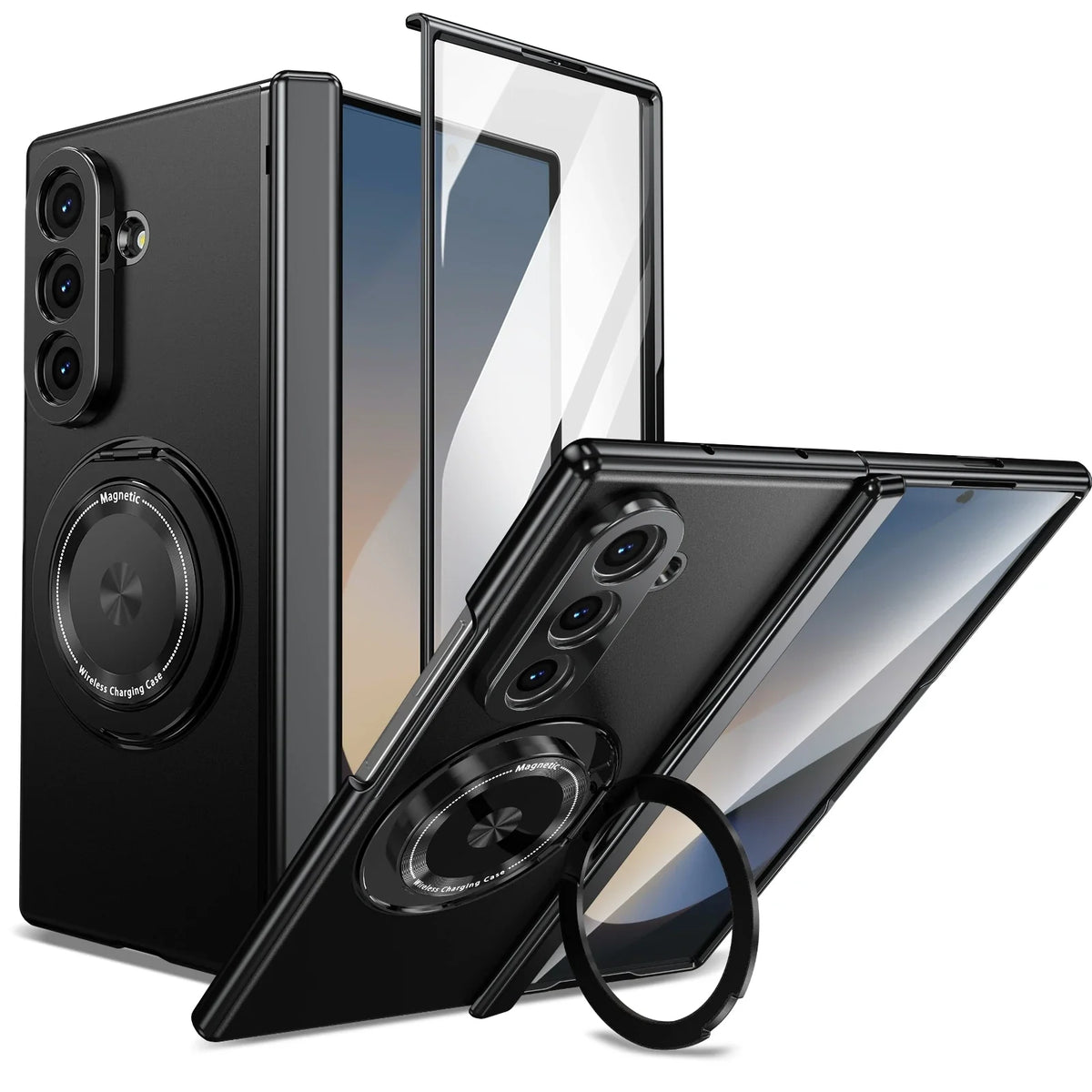 Magnetic Ring Kickstand Case with Screen protection