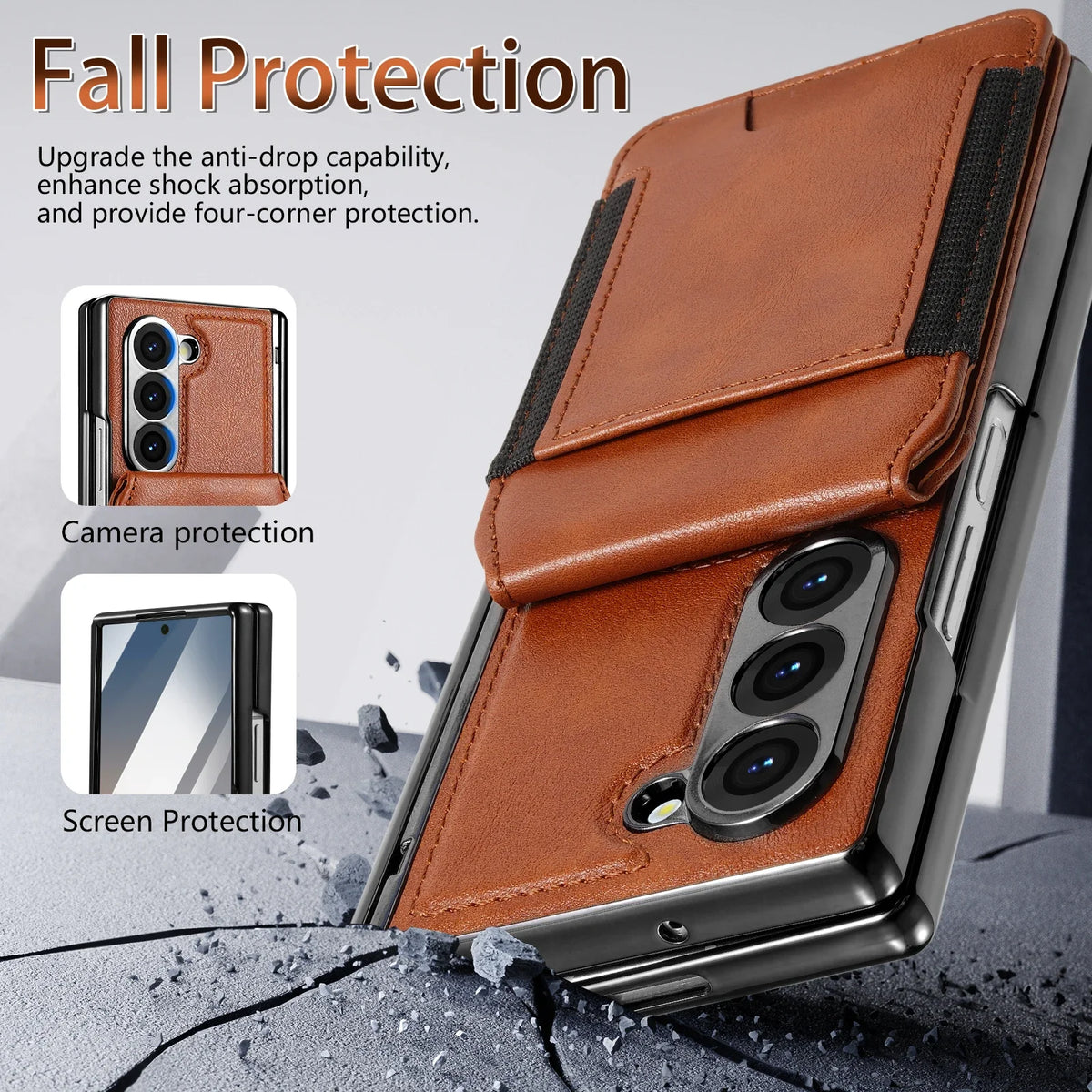 Detachable Leather Wallet Case