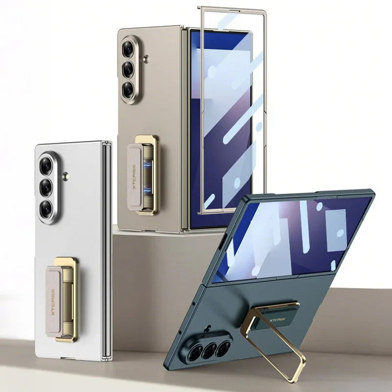 Luxury Magnetic Kickstand Case with Strap