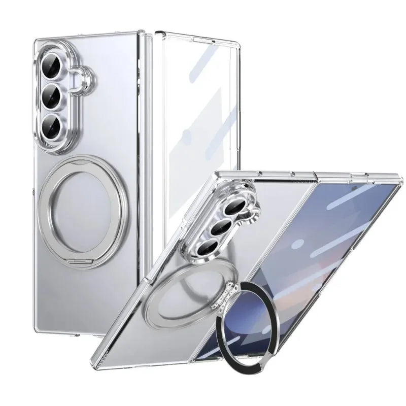 Clear Magnetic Case with Ring Stand
