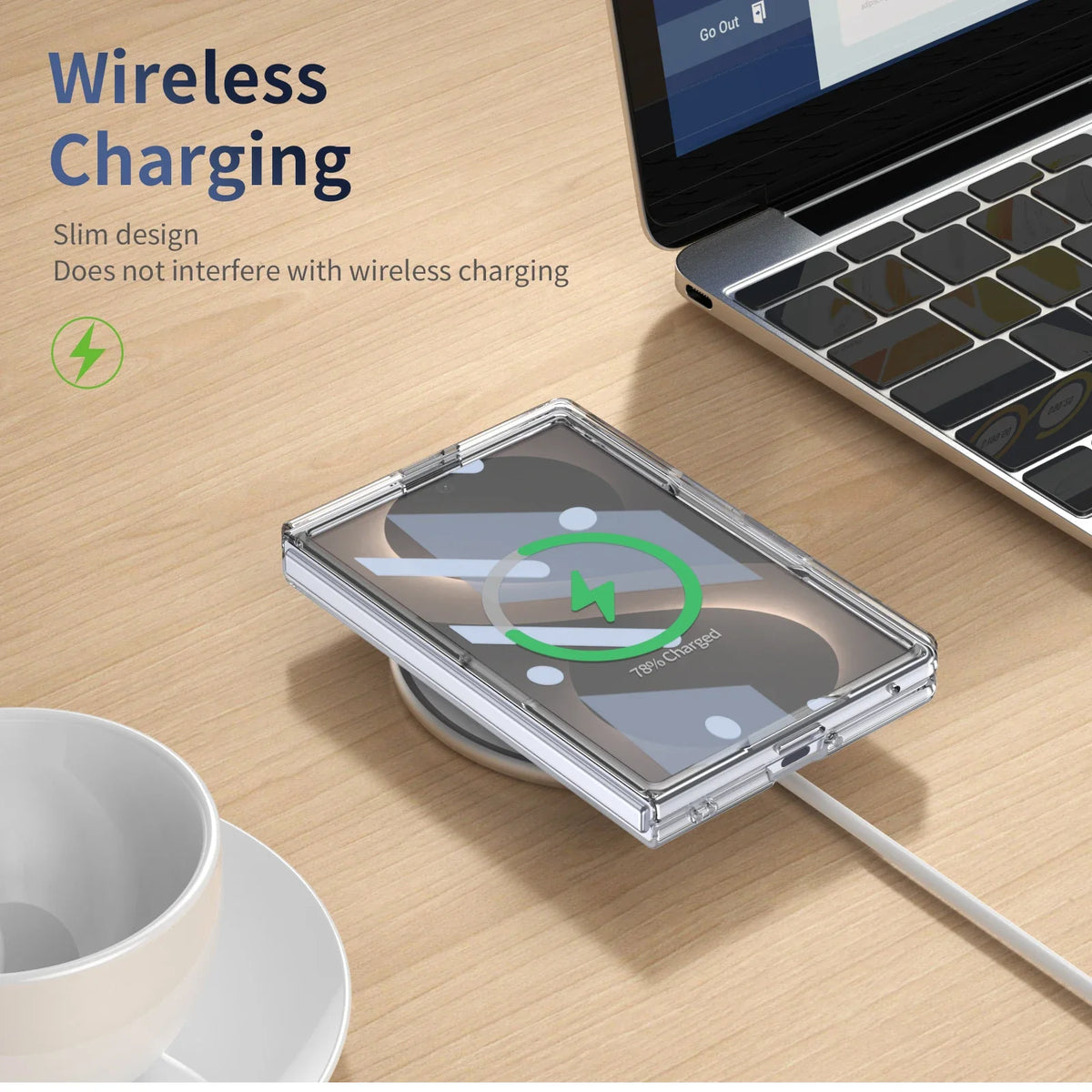 Transparent Case with Stand & Screen Protection for Galaxy Z Fold
