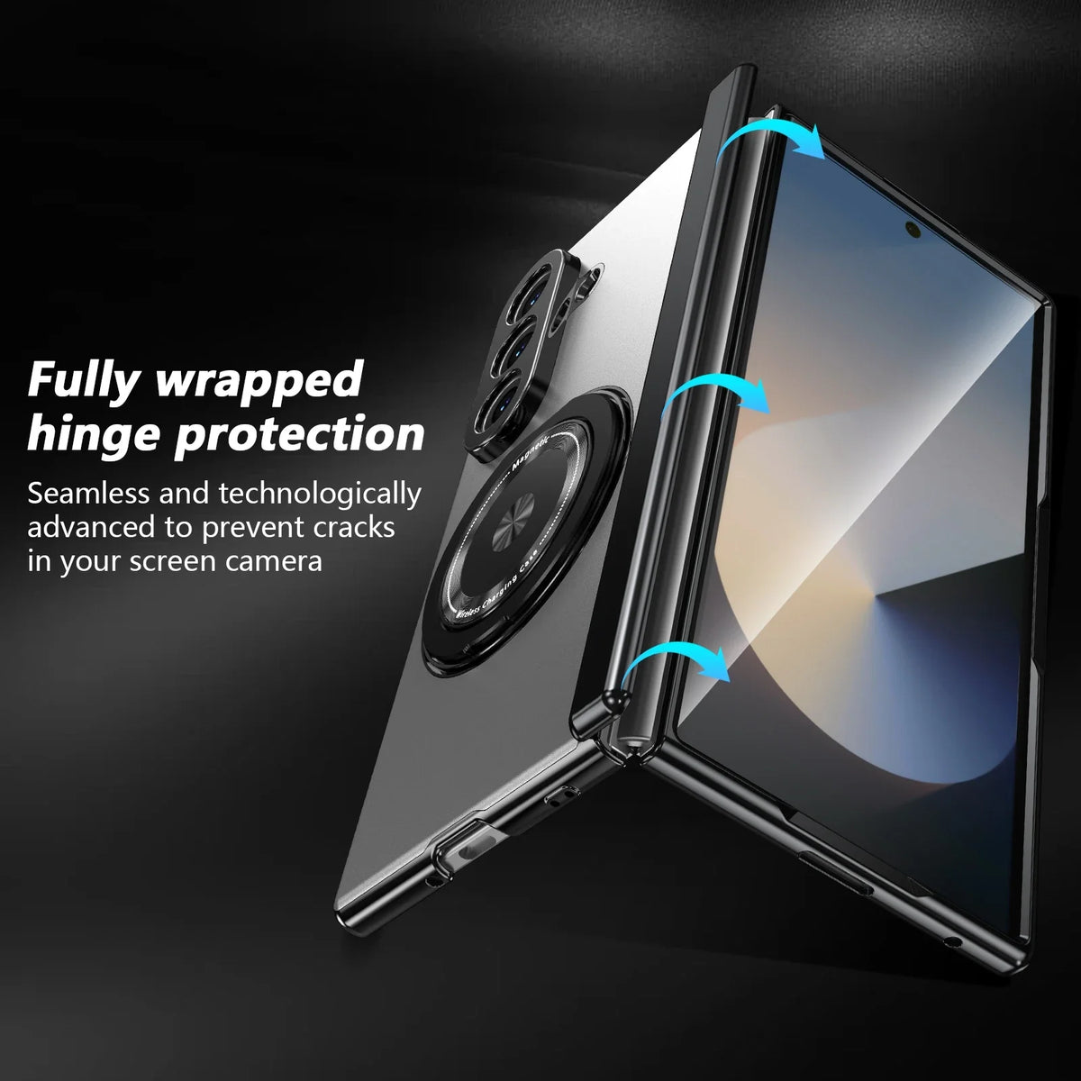 Magnetic Ring Kickstand Case with Screen protection