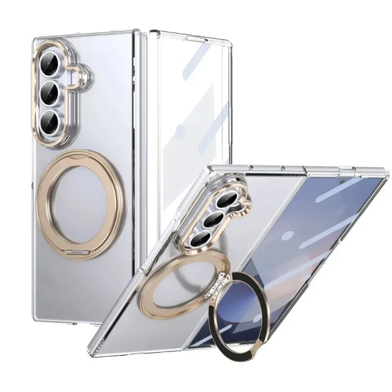 Clear Magnetic Case with Ring Stand