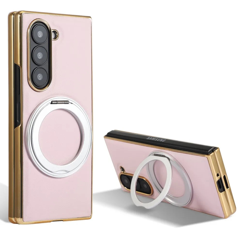 Luxury Leather Ring Case with Stand