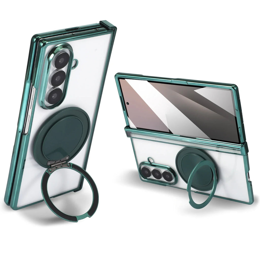 Transparent Magnetic Ring Stand Case