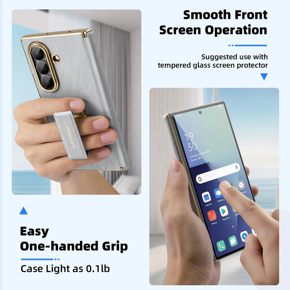 Strap Stand Leather Case for Z Fold 7