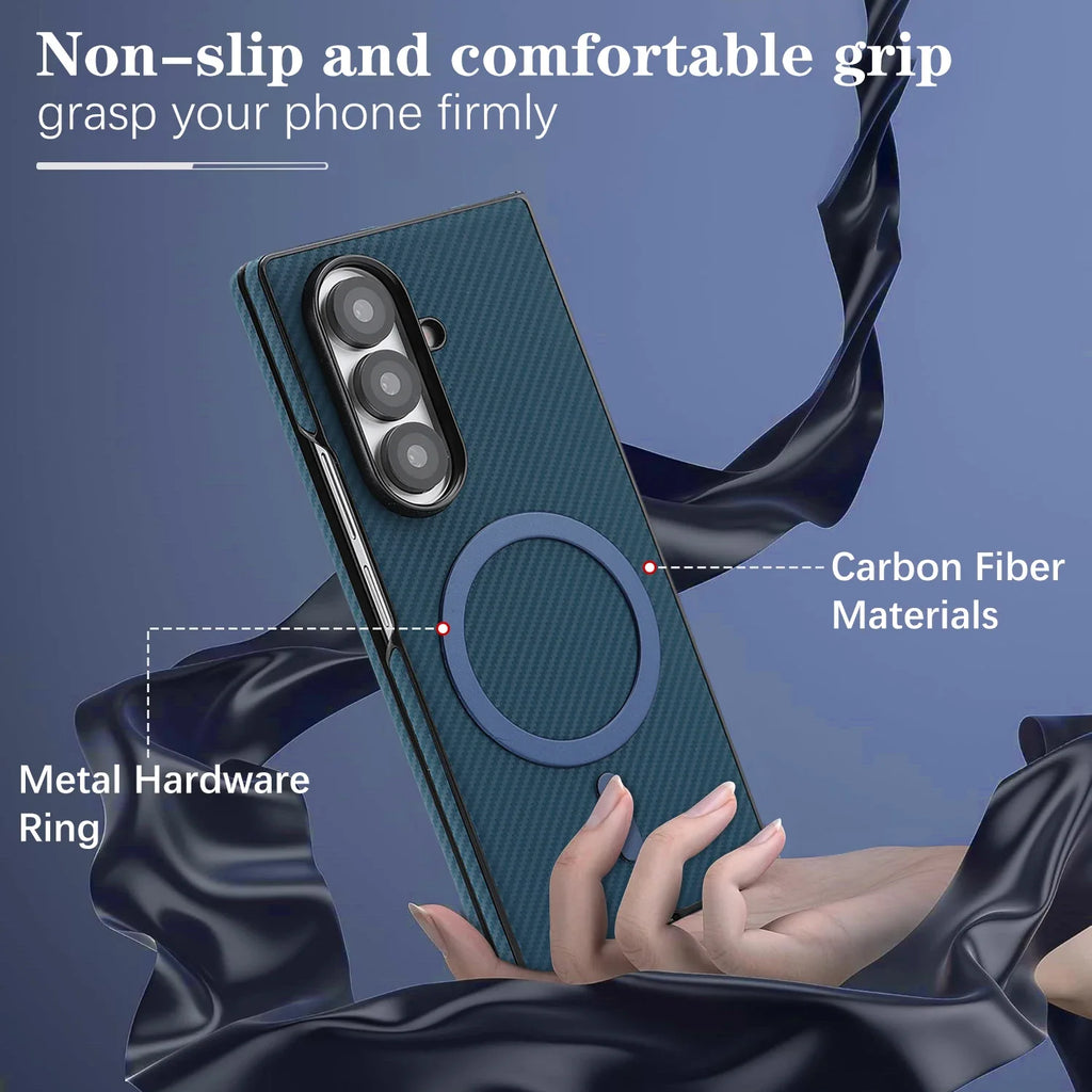 Ultra Thin Carbon Fiber Leather Case For Z Fold
