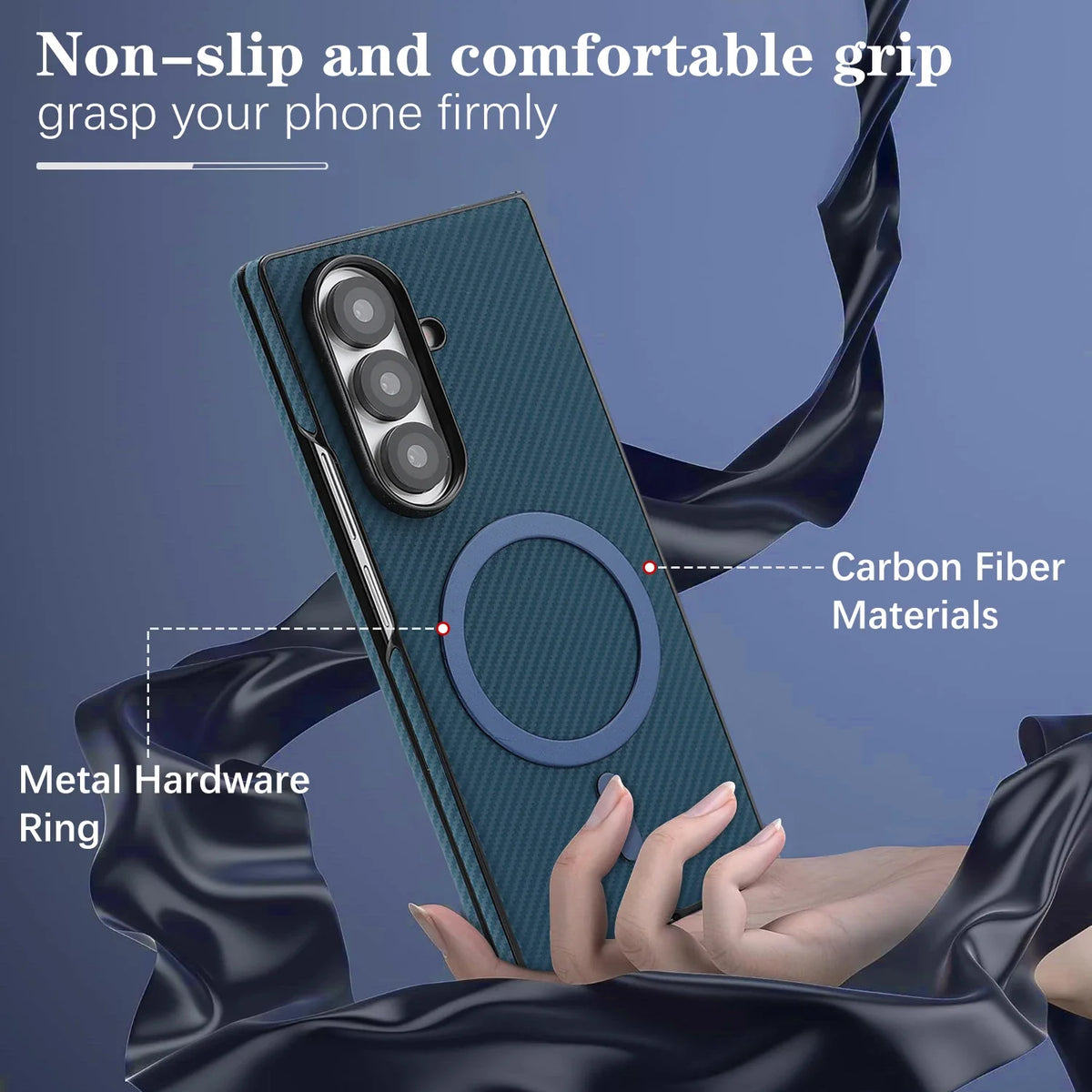 Ultra Thin Carbon Fiber Leather Case For Z Fold