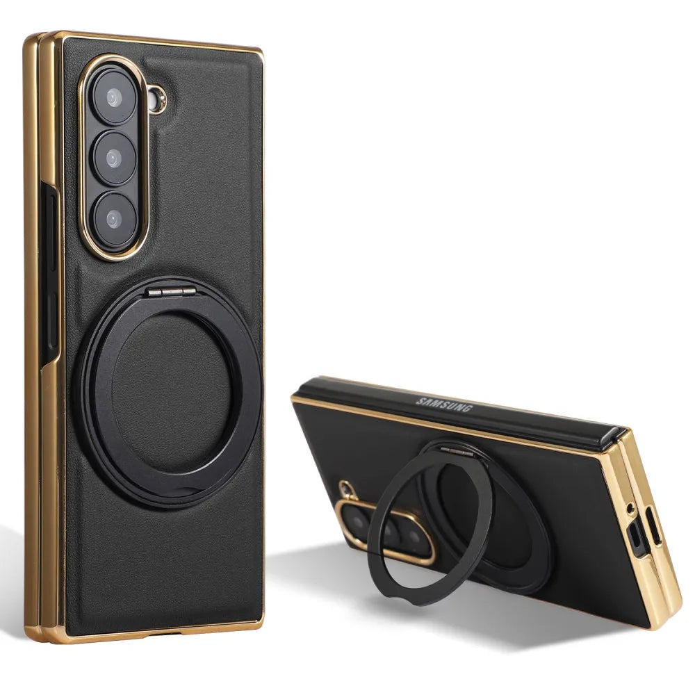 Luxury Leather Ring Case with Stand