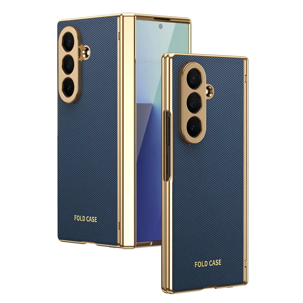 Diamond Leather Hinge Case For Z Fold Series
