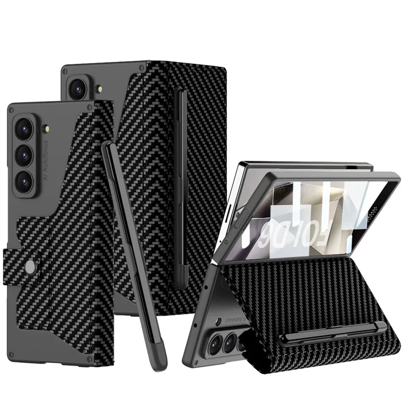 Shockproof Leather Case with Screen Protection For Samsung Galaxy Z Fold 6