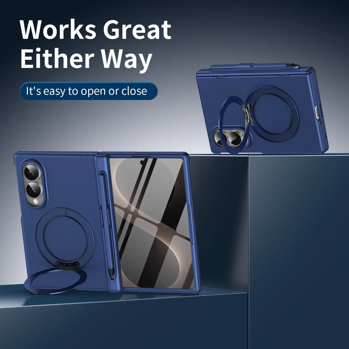 FoldGrip Ring Case with Pen Holder For Galaxy Z Fold Series