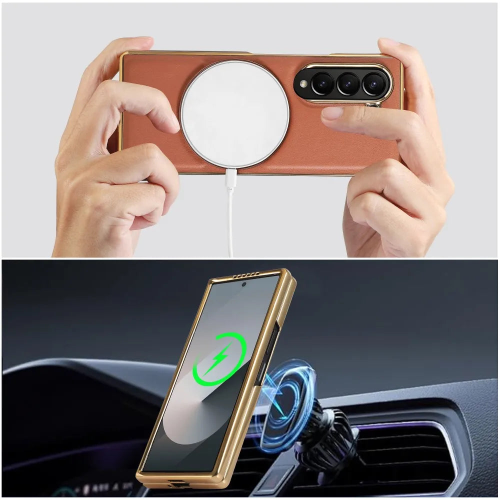 Luxury Leather Ring Case with Stand