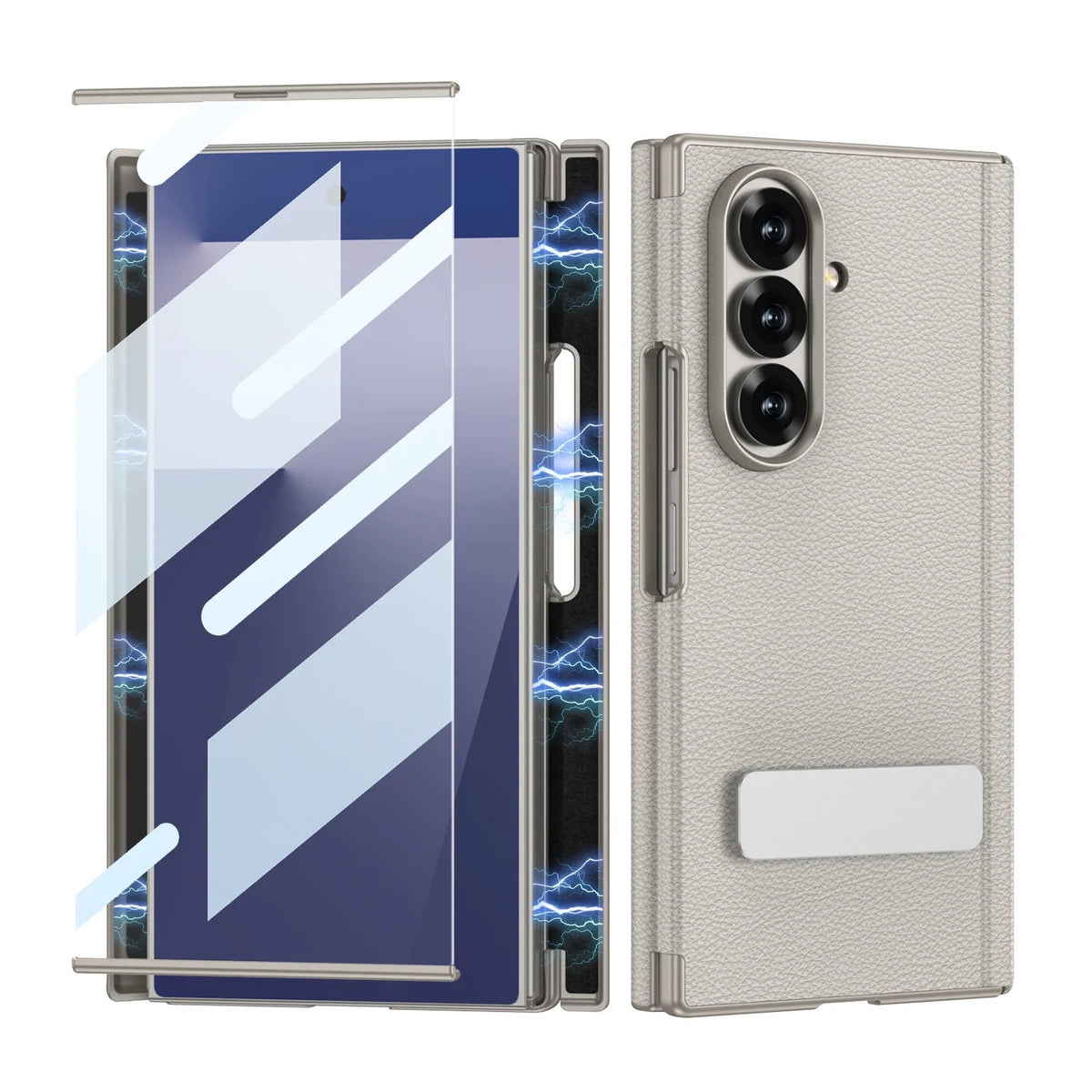 Leather Stand Case With Hinge Protection for Galaxy Z TriFold