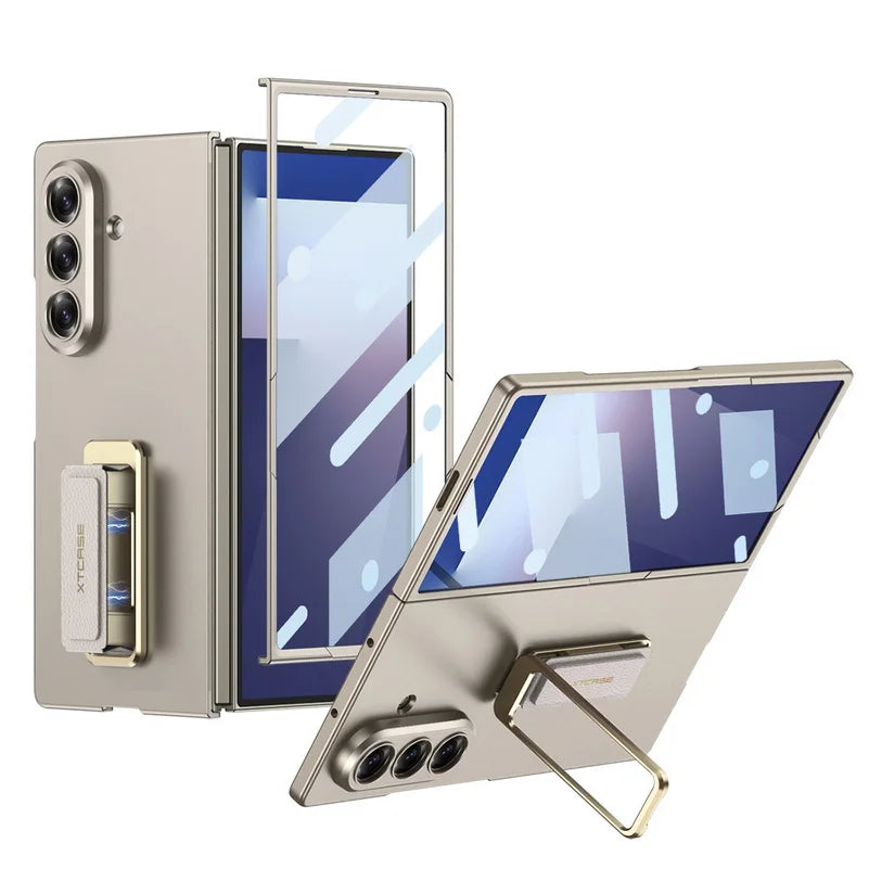 Luxury Magnetic Kickstand Case with Strap