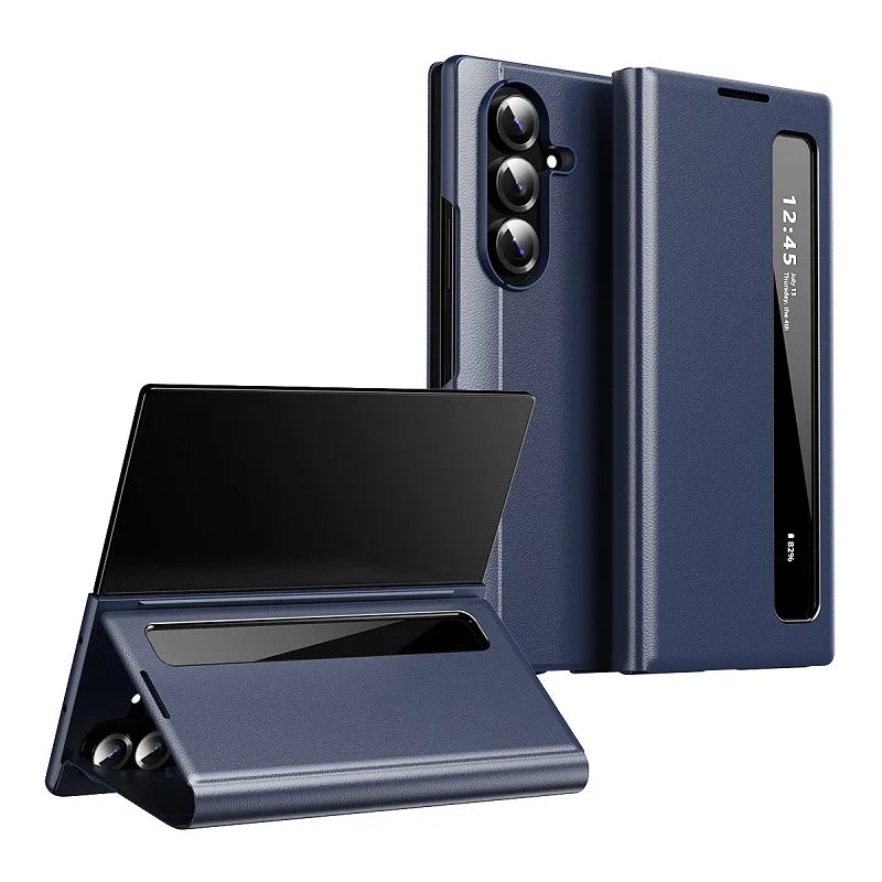 Leather Smart Case For Galaxy Z Fold