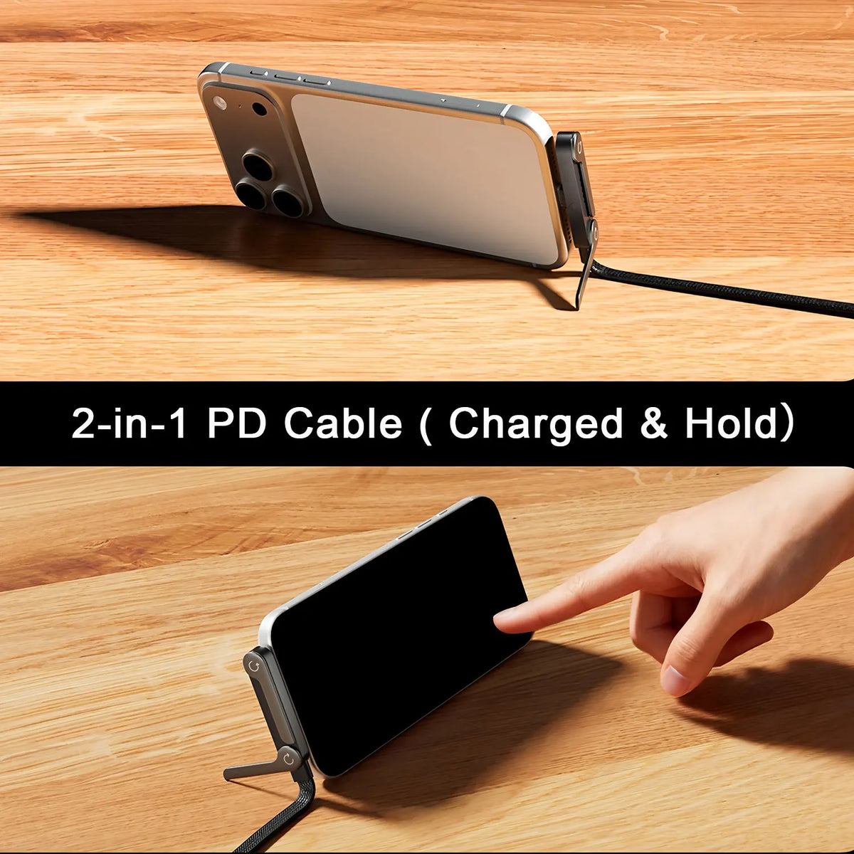 Fold Stand 3-in-1 Fast Charging Cable